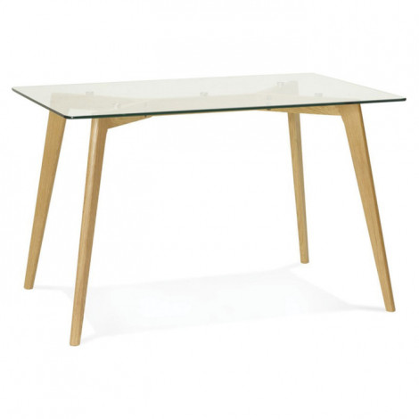 Table de Repas "Kastra" 120cm Transparent|Table|Paris Prix