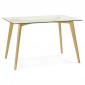 Table de Repas "Kastra" 120cm Transparent|Table|Paris Prix
