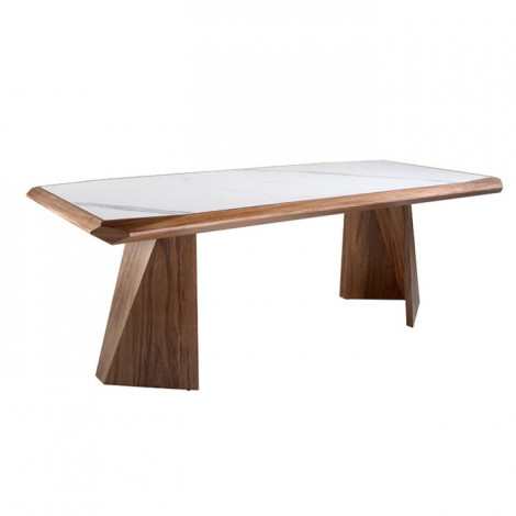 Table à Manger en Marbre "Calacatta" 220cm Blanc|Table|Paris Prix