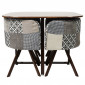 Ensemble Table à Manger & 4 Chaises "Patchwork" 100cm Gris|Table|Paris Prix