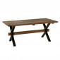 Table à Manger en Bois Vieilli "Fannie" 180cm Marron|Table|Paris Prix