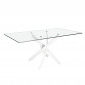 Table à Manger en Verre "Jenna" 180cm Transparent|Table|Paris Prix