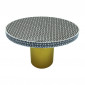 Table à Manger Design "Géométrique" 100cm Blanc & Noir|Table|Paris Prix