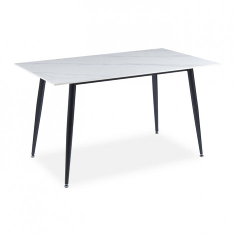 Table à Manger en Céramique "Ekista" 140cm Blanc|Table|Paris Prix