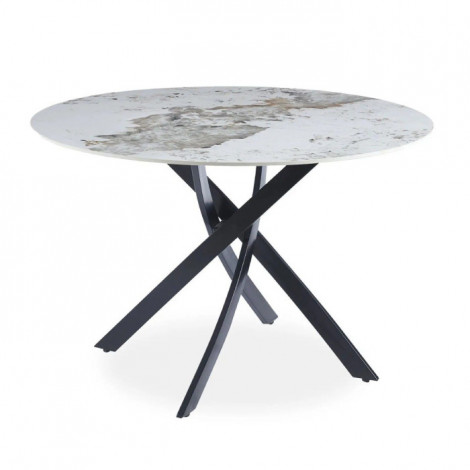 Table à Manger en Céramique "Marta" 120cm Blanc|Table|Paris Prix