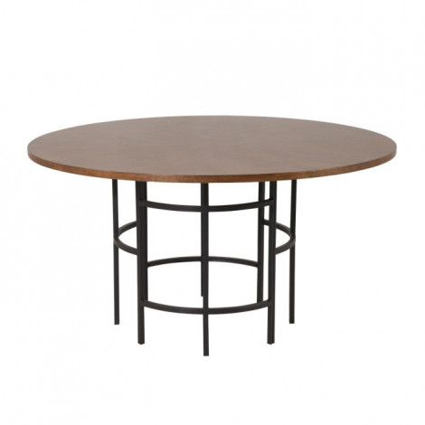 Table à Manger Ronde "Copenhagen" 140cm Marron|Table|Paris Prix