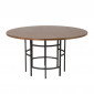 Table à Manger Ronde "Copenhagen" 140cm Marron|Table|Paris Prix