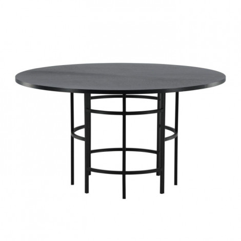 Table à Manger Ronde "Copenhagen" 140cm Noir|Table|Paris Prix