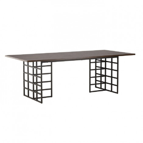 Table à Manger Design "Ystad" 220cm Marron|Table|Paris Prix