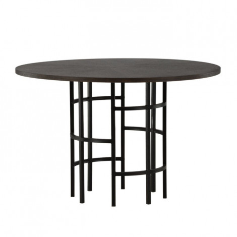 Table à Manger Ronde "Copenhagen" 115cm Marron|Table|Paris Prix
