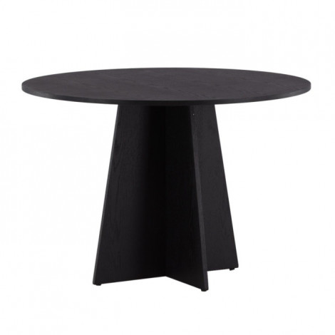 Table à Manger Ronde "Bootcut" 110cm Noir|Table|Paris Prix