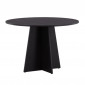 Table à Manger Ronde "Bootcut" 110cm Noir|Table|Paris Prix