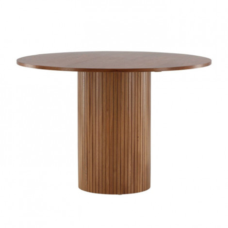 Table à Manger Ronde "Bianca" 110cm Noyer|Table|Paris Prix