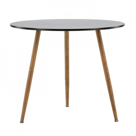 Table à Manger Ronde "Polar" 90cm Noir|Table|Paris Prix
