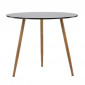 Table à Manger Ronde "Polar" 90cm Noir|Table|Paris Prix