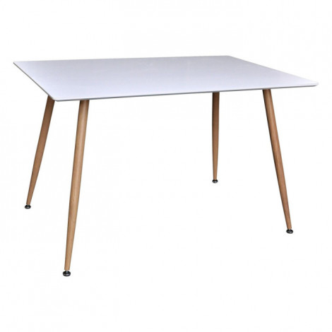 Table à Manger "Polar" 120cm Blanc & Naturel|Table|Paris Prix