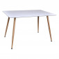 Table à Manger "Polar" 120cm Blanc & Naturel|Table|Paris Prix