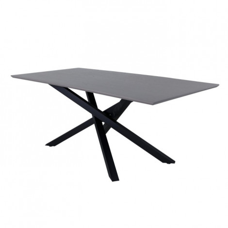 Table à Manger "Piazza" 180cm Gris & Noir|Table|Paris Prix