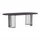 Table à Manger Ovale "Hamneskär" 220cm Noir|Table|Paris Prix