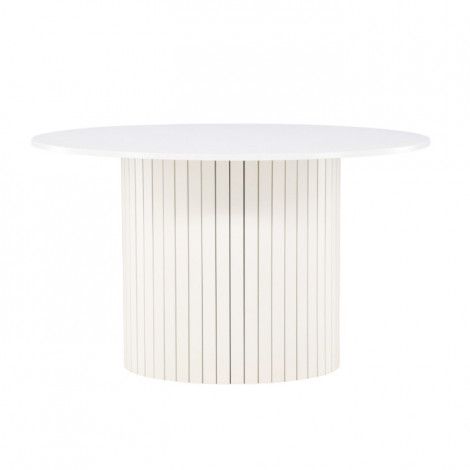 Table à Manger Ronde "Härön" 110cm Blanc|Table|Paris Prix