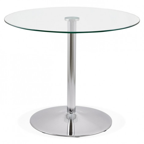 Table de Repas "Anaba" 90cm Transparent|Table|Paris Prix