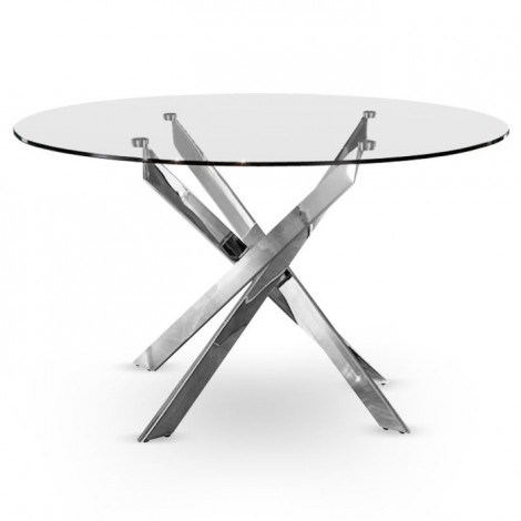 Table de Repas "Spacius" 130cm Argent|Table|Paris Prix