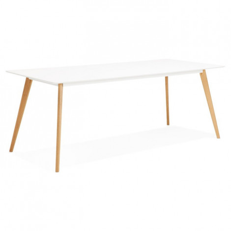 Table de Repas Scandinave "Inge" 200cm Blanc|Table|Paris Prix