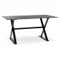 Table Design en Verre "Trinidad" 160cm Noir|Table|Paris Prix
