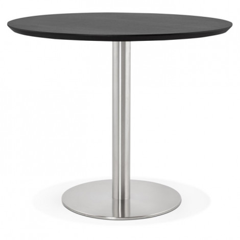 Table de Repas Design "Kansas" 90cm Noir|Table|Paris Prix