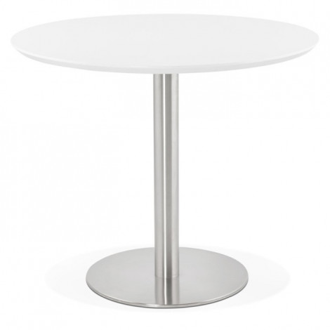 Table de Repas Design "Kansas" 90cm Blanc|Table|Paris Prix