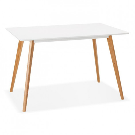 Table de Repas Scandinave "Inge" 120cm Blanc|Table|Paris Prix
