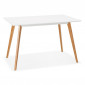 Table de Repas Scandinave "Inge" 120cm Blanc|Table|Paris Prix