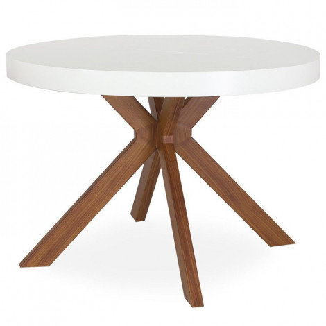 Table Ronde Extensible "Zefane" 160-260cm Blanc|Table|Paris Prix