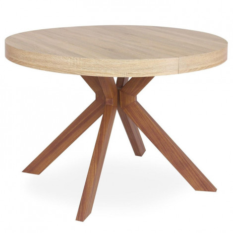 Table Ronde Extensible "Zefane" 160-260cm Naturel|Table|Paris Prix