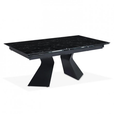 Table à Manger Extensible "Lynda" 180-260cm Noir|Table|Paris Prix