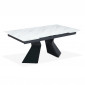 Table à Manger Extensible "Lynda" 180-260cm Blanc & Noir|Table|Paris Prix