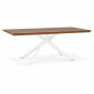 Table à Manger en Bois "Laby" 200cm Noyer & Blanc|Table|Paris Prix