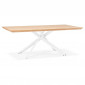 Table à Manger Bois "Laby" 200cm Naturel & Blanc|Table|Paris Prix