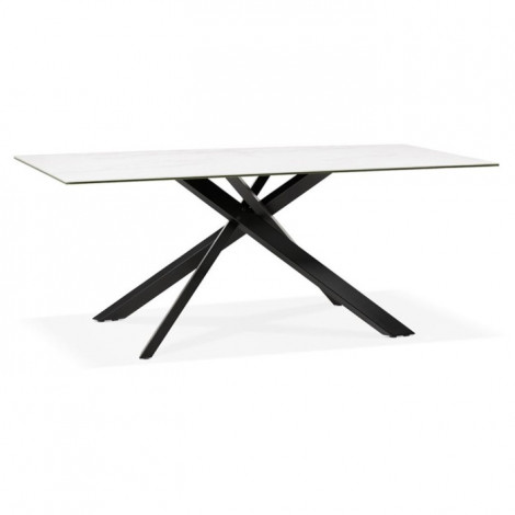 Table à Manger Céramique "Martie" 180cm Blanc & Noir|Table|Paris Prix