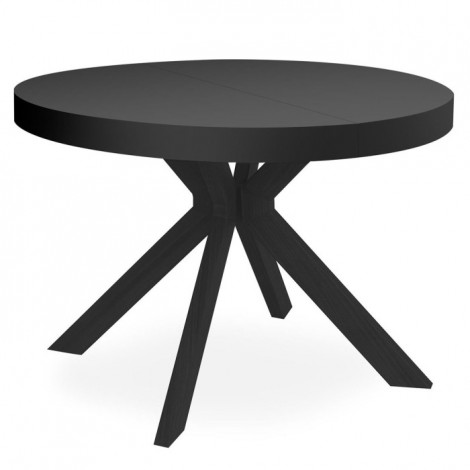Table Ronde Extensible "Zefane" 160-260cm Noir|Table|Paris Prix