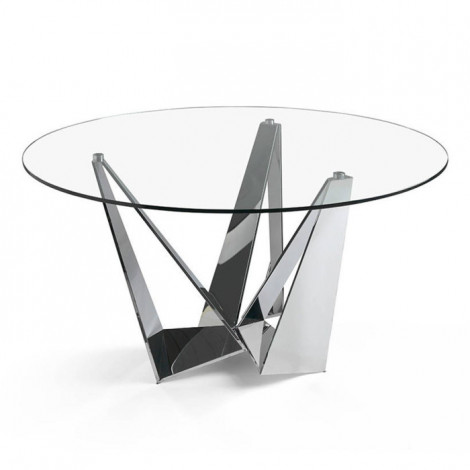 Table de Repas Ronde "Abril" 150cm Argent|Table|Paris Prix