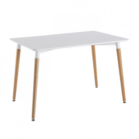 Table de Repas Scandinave "Wyoming" 115cm Blanc|Table|Paris Prix