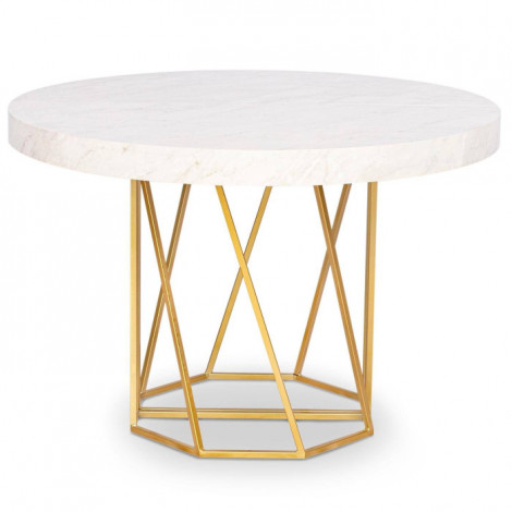 Table de Repas Extensible "Janina" 110-260cm Blanc|Table|Paris Prix