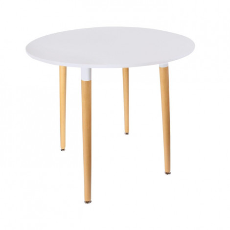Table de Repas Scandinave "Pulego" 76cm Blanc|Table|Paris Prix
