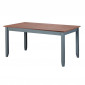 Table de Repas Bois "Zernan" 160cm Gris & Naturel|Table|Paris Prix