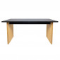 Table à Manger Design en Bois "Stripe" 160cm Noir|Table|Paris Prix