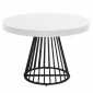 Table de Repas Ronde "Virginia" 110-260cm Blanc|Table|Paris Prix