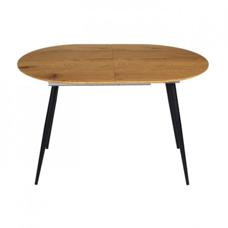 Table de Repas "Extensible" 120-160cm Naturel & Noir|Table|Paris Prix