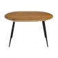 Table de Repas "Extensible" 120-160cm Naturel & Noir|Table|Paris Prix