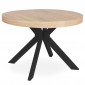 Table Ronde Extensible "Zefane" 160-260cm Noir & Chêne|Table|Paris Prix